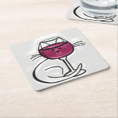 Voor de LOVE Onderzetters van wijn en katten (Schuin)