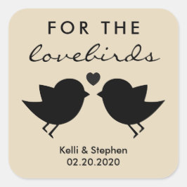 Voor de Lovebirds, Wedding Bird Seed Stickers