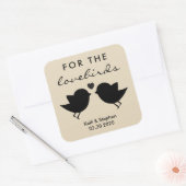 Voor de Lovebirds, Wedding Bird Seed Stickers (Envelop)