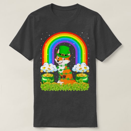 Voor de Lover Rainbow Leprechaun voor St Patricks T-shirt (Design voorkant)