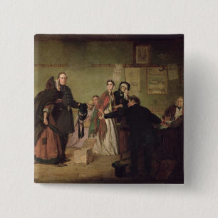 Voor de magistraten vierkante button 5,1 cm