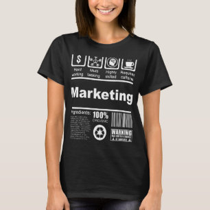 Voor de markt relevante voedingsgegevens t-shirt