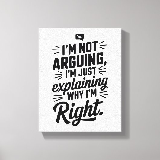 Voor de meester van de logica! geestig canvas afdruk (Voorkant)