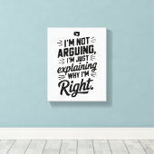 Voor de meester van de logica! geestig canvas afdruk (Insitu (Houten vloer))