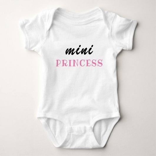 Voor de mini prinses, baby cadeau, grappig romper (Voorkant)