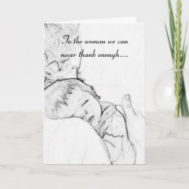 Voor de moeder van ons kind... kaart