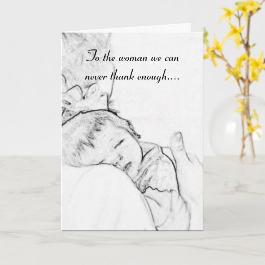 Voor de moeder van ons kind... kaart (Gele Bloem)