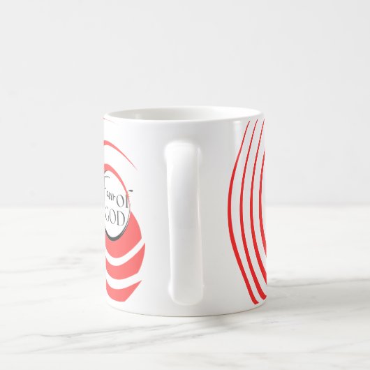 Voor de Mok van God - Rood en Wit Zwemel (Handvat)