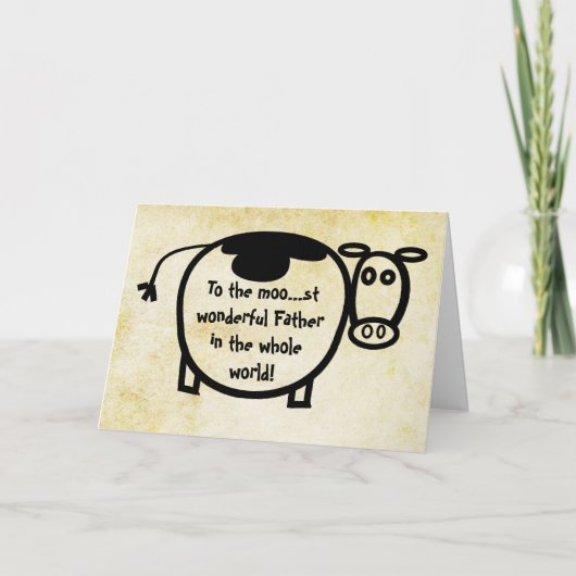 Voor de Moo... een geweldige vader. Kaart (Voorkant)