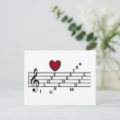 Voor de muziekliefhebber orchistra briefkaart (Staand voorkant)