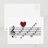 Voor de muziekliefhebber orchistra briefkaart (Voorkant / Achterkant)