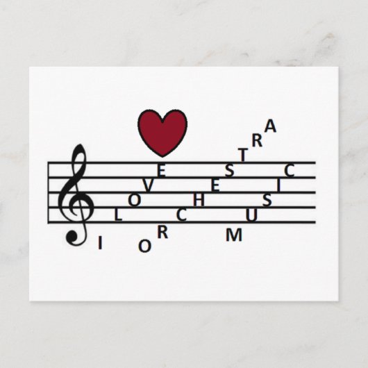 Voor de muziekliefhebber orchistra briefkaart (Voorkant)