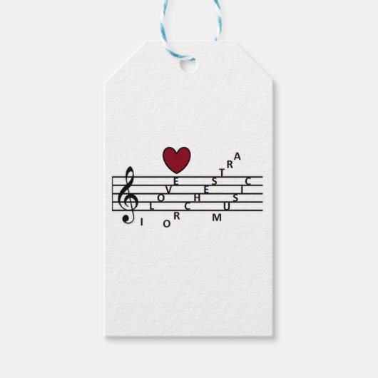 Voor de muziekliefhebber orchistra cadeaulabel (Voorkant)