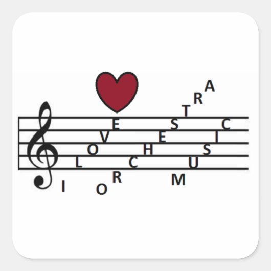 Voor de muziekliefhebber orchistra vierkante sticker (Voorkant)