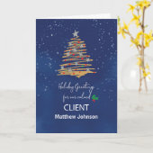 Voor de  naam van de cliëntkerstboom kaart (Gele Bloem)