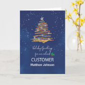 Voor de  naam van de klantenkerstboom kaart (Gele Bloem)