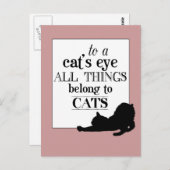 Voor de ogen van een kat zijn alle dingen die tot  briefkaart (Voorkant / Achterkant)