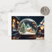 Voor de persoon die alles heeft: Snowglobe Notitiekaartje (Voorkant / Achterkant in situ)