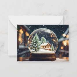 Voor de persoon die alles heeft: Snowglobe Notitiekaartje