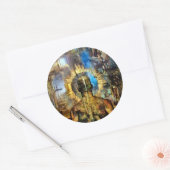 Voor de poorten van de hemel ronde sticker (Envelop)