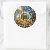 Voor de poorten van de hemel ronde sticker (Tas)