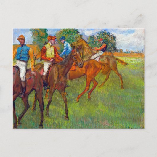 Voor de Race door Edgar Degas Briefkaart (Voorkant)