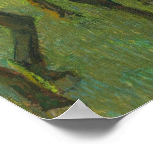 Voor de Race door Edgar Degas Poster (Hoek)