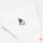 Voor de Race Ronde Sticker (Envelop)