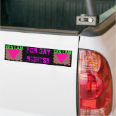 VOOR DE RECHTEN VAN DE GAY!! Bumpersticker (Op Truck)