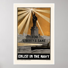 Voor de Sake ~ Enlist van Liberty bij de marine Poster