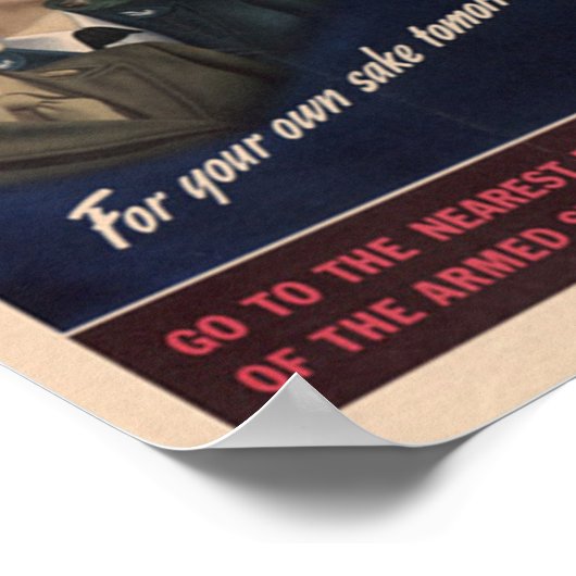 Voor de Sake van je land Poster (Hoek)