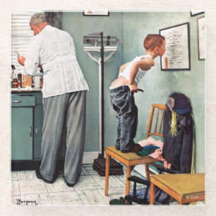 Voor de schok of bij de arts glazen onderzetter