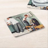 Voor de schok of bij de arts kartonnen onderzetters (Schuin)