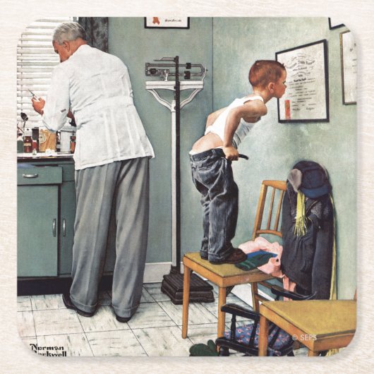 Voor de schok of bij de arts kartonnen onderzetters (Voorkant)