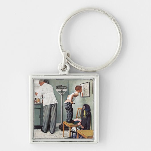 Voor de schok of bij de arts sleutelhanger (Voorkant)