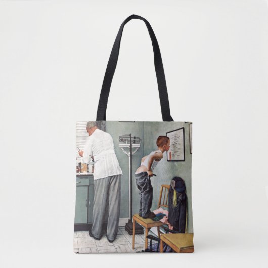 Voor de schok of bij de arts tote bag (Voorkant)