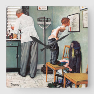 Voor de schok of bij de arts vierkante klok