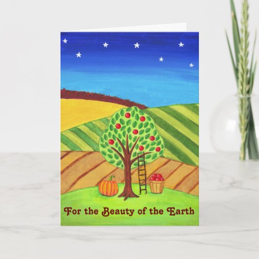 Voor de schoonheid van de aarde Thanksgiving Kaart (Voorkant)
