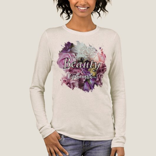 Voor de schoonheid van de aarde Tri-Blend shirt (Voorkant)