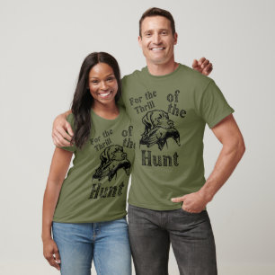 Voor de sensatie van de jacht, jachthond t-shirt
