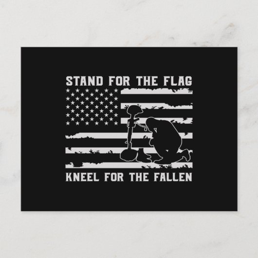 Voor de slachtoffers staat de markering Kneel Uitnodiging Briefkaart (Voorkant)