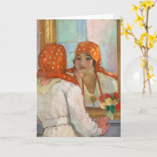 Voor de spiegel | Henri Lebasque Kaart (Gele Bloem)