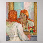 Voor de spiegel | Henri Lebasque Poster (Voorkant)