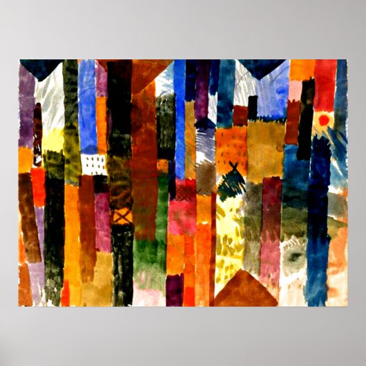 Voor de stad door Paul Klee, Poster (Voorkant)