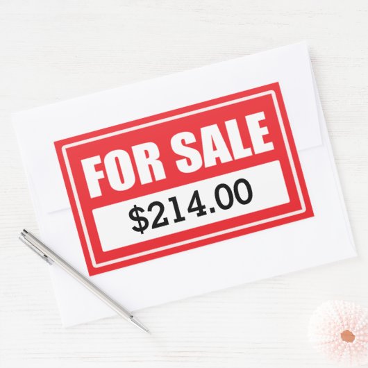 Voor de Sticker Aangepaste verkoopprijs (Envelop)