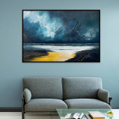Voor de storm – Abstract zeegezicht Canvas Afdruk