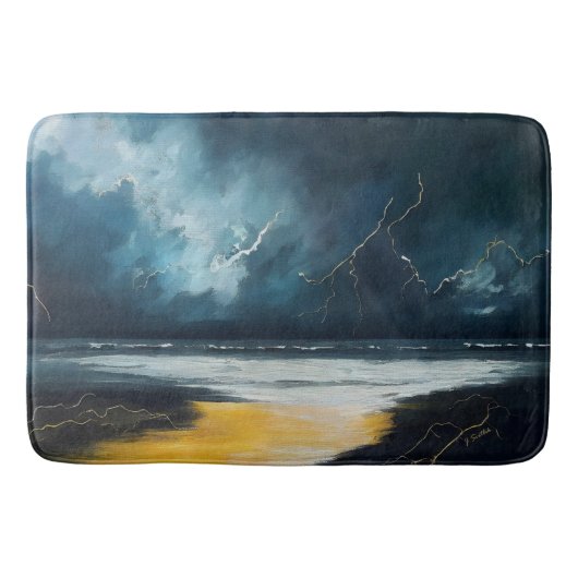 Voor De Storm – Abstract Zeelandschap Badmat (Voorkant)