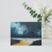 Voor De Storm – Abstract Zeelandschap Briefkaart (Staand voorkant)