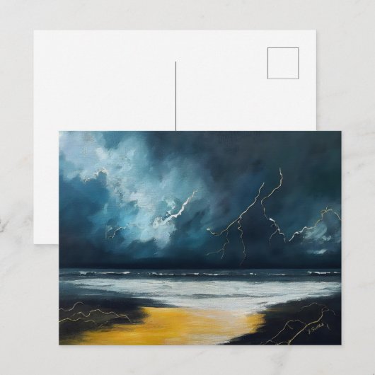 Voor De Storm – Abstract Zeelandschap Briefkaart (Voorkant / Achterkant)