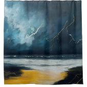 Voor De Storm – Abstract Zeelandschap Douchegordijn (Voorkant)